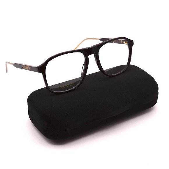 NEW GUCCI GG0844O 001 BLACK AUTHENTIC EYEGLASSES FRAME - Picture 3 of 12